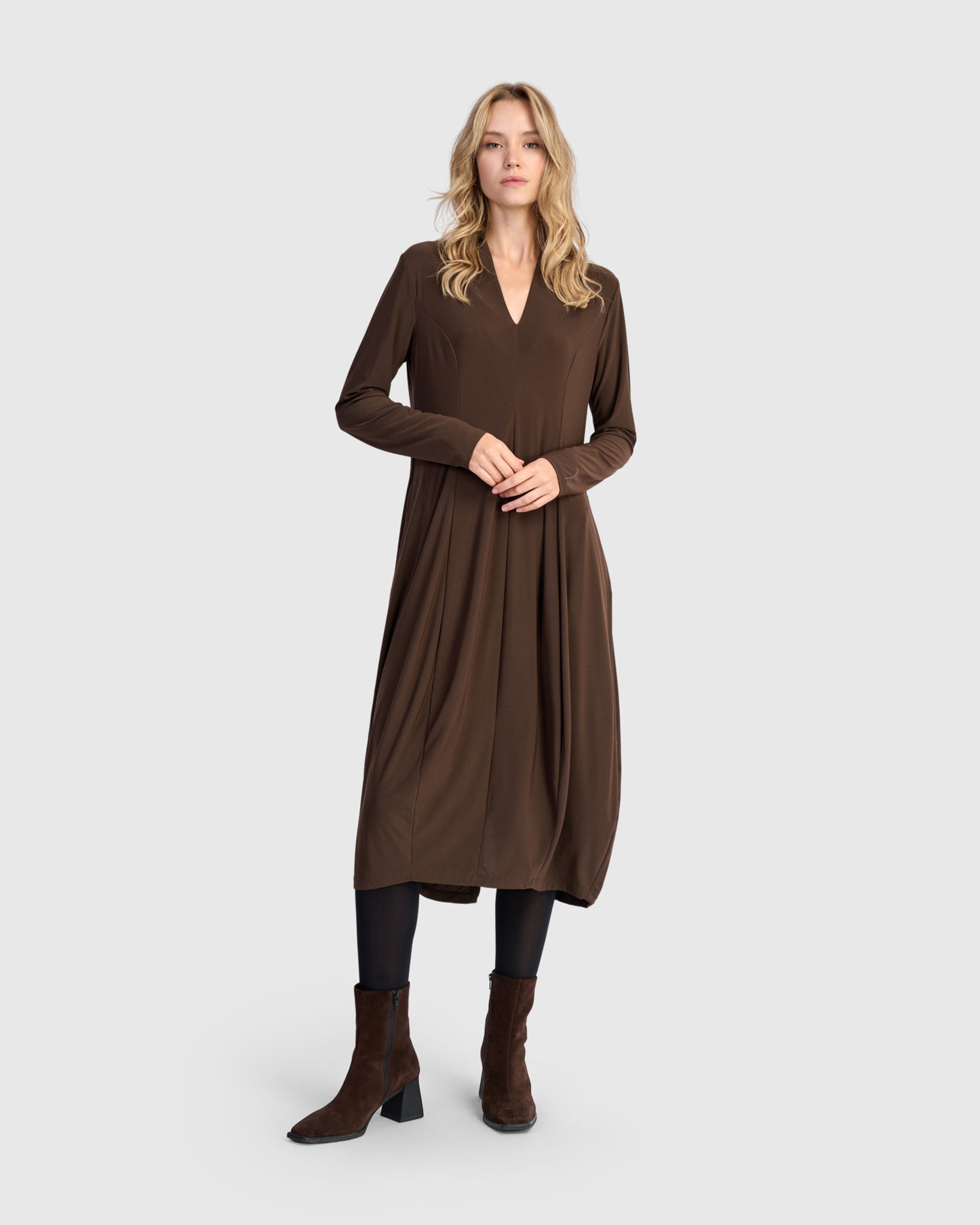 שמלה דובדבנית חומה