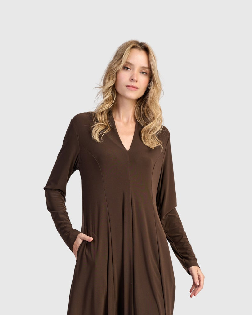 שמלה דובדבנית חומה