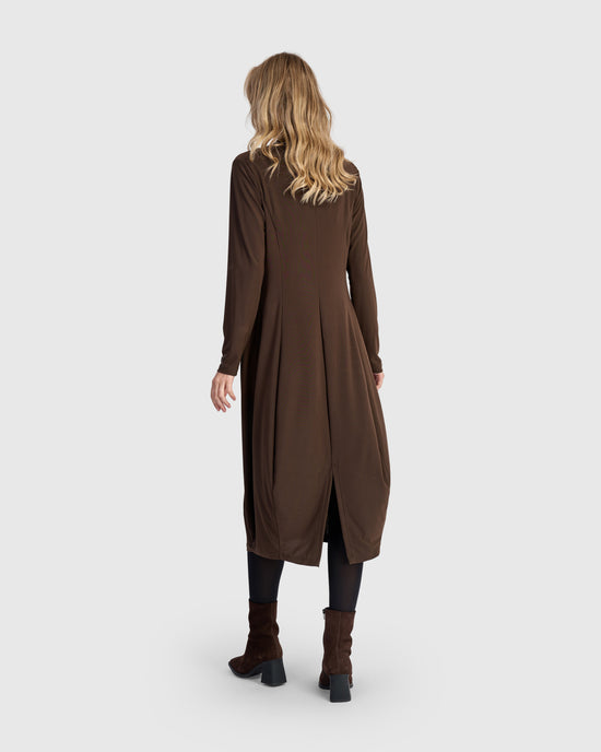 שמלה דובדבנית חומה