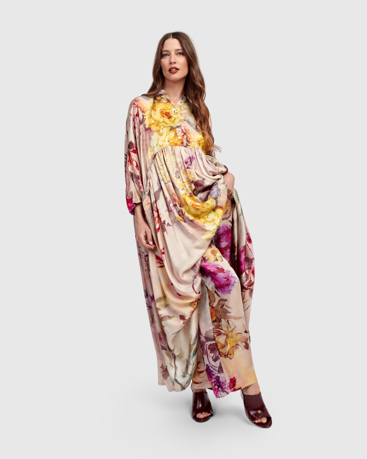 שמלה אפטר דארק מכל הלב פרחונית