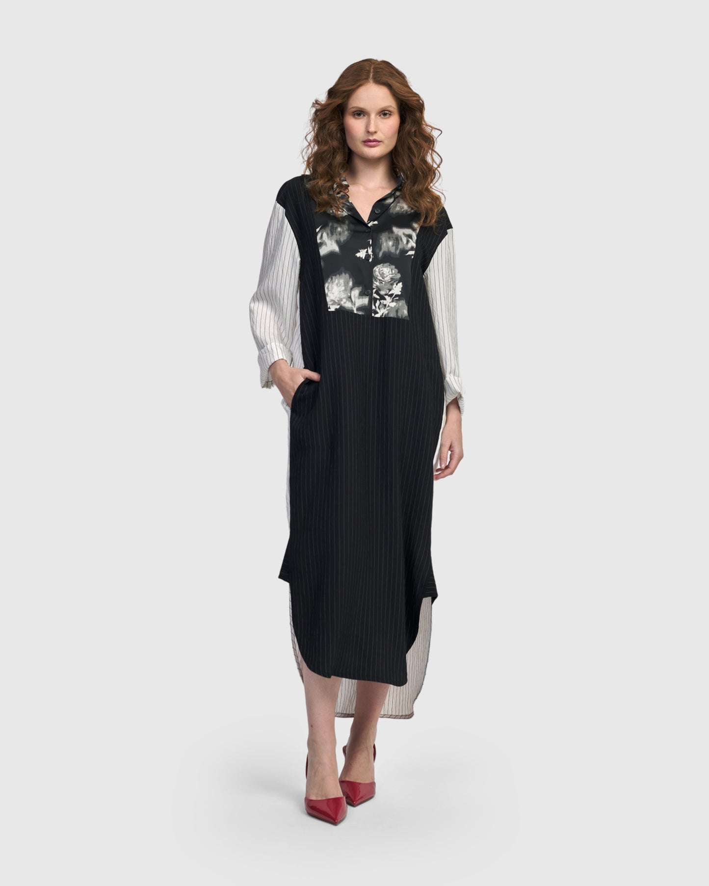 שמלה ליבית שחורה מיקס