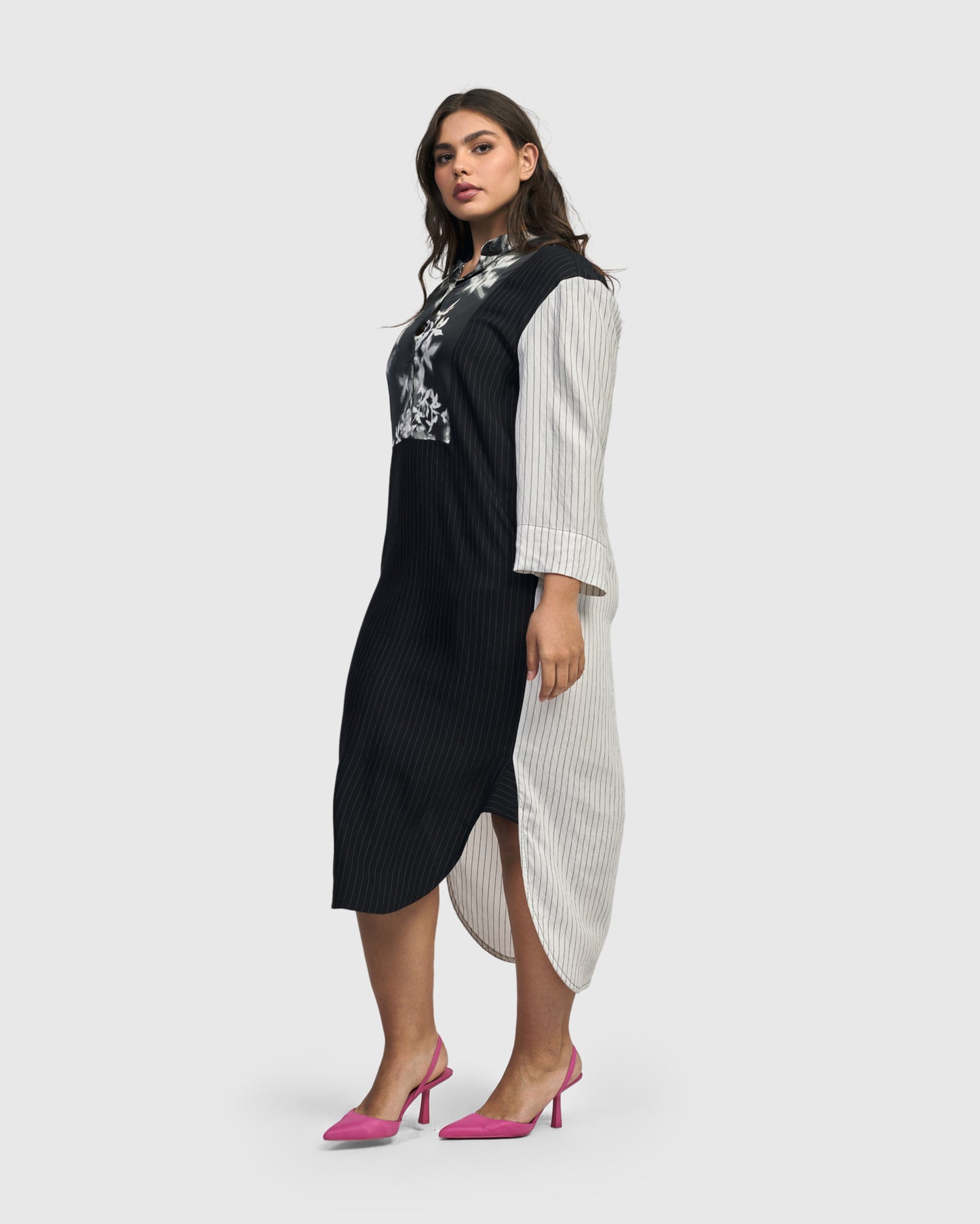 שמלה ליבית שחורה מיקס