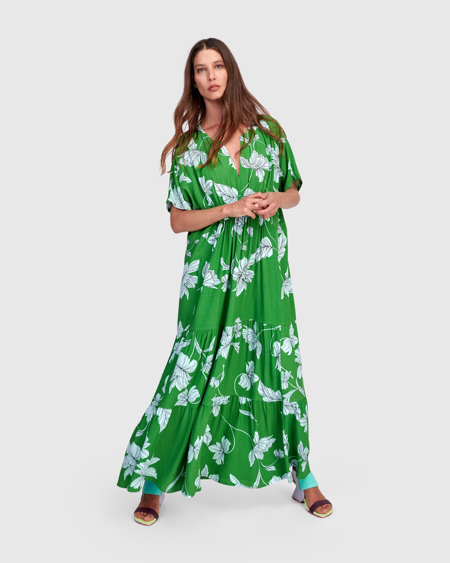 שמלה קומות ירוקה