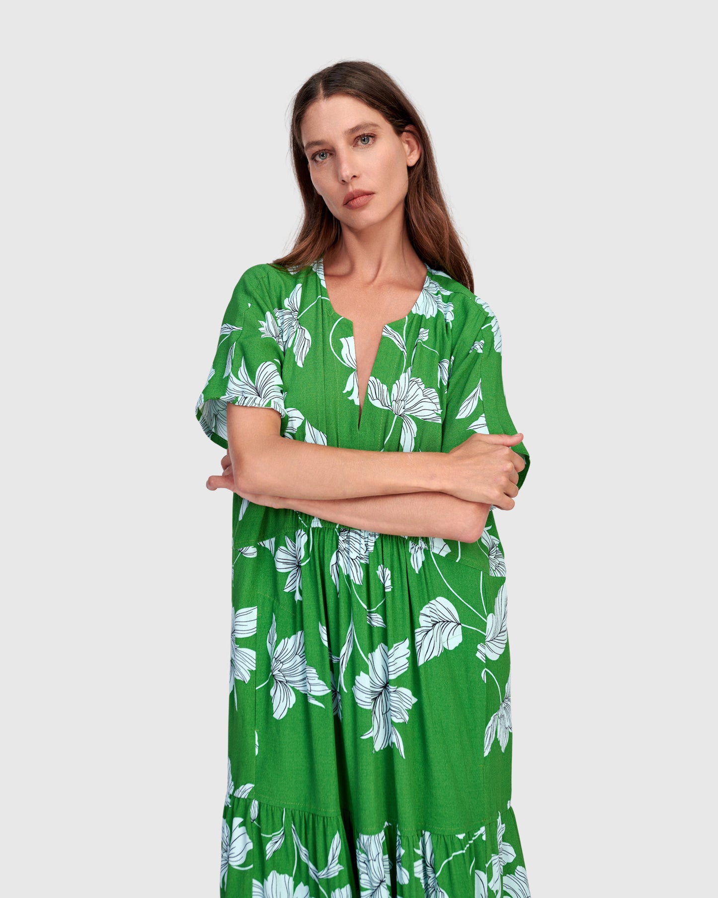 שמלה קומות ירוקה