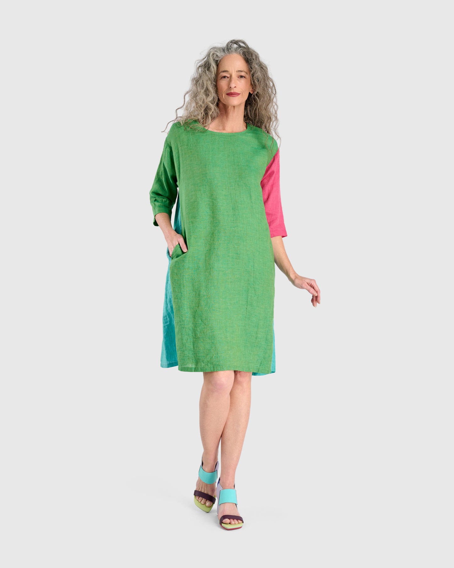 שמלה קולורבלוק טרופיקל