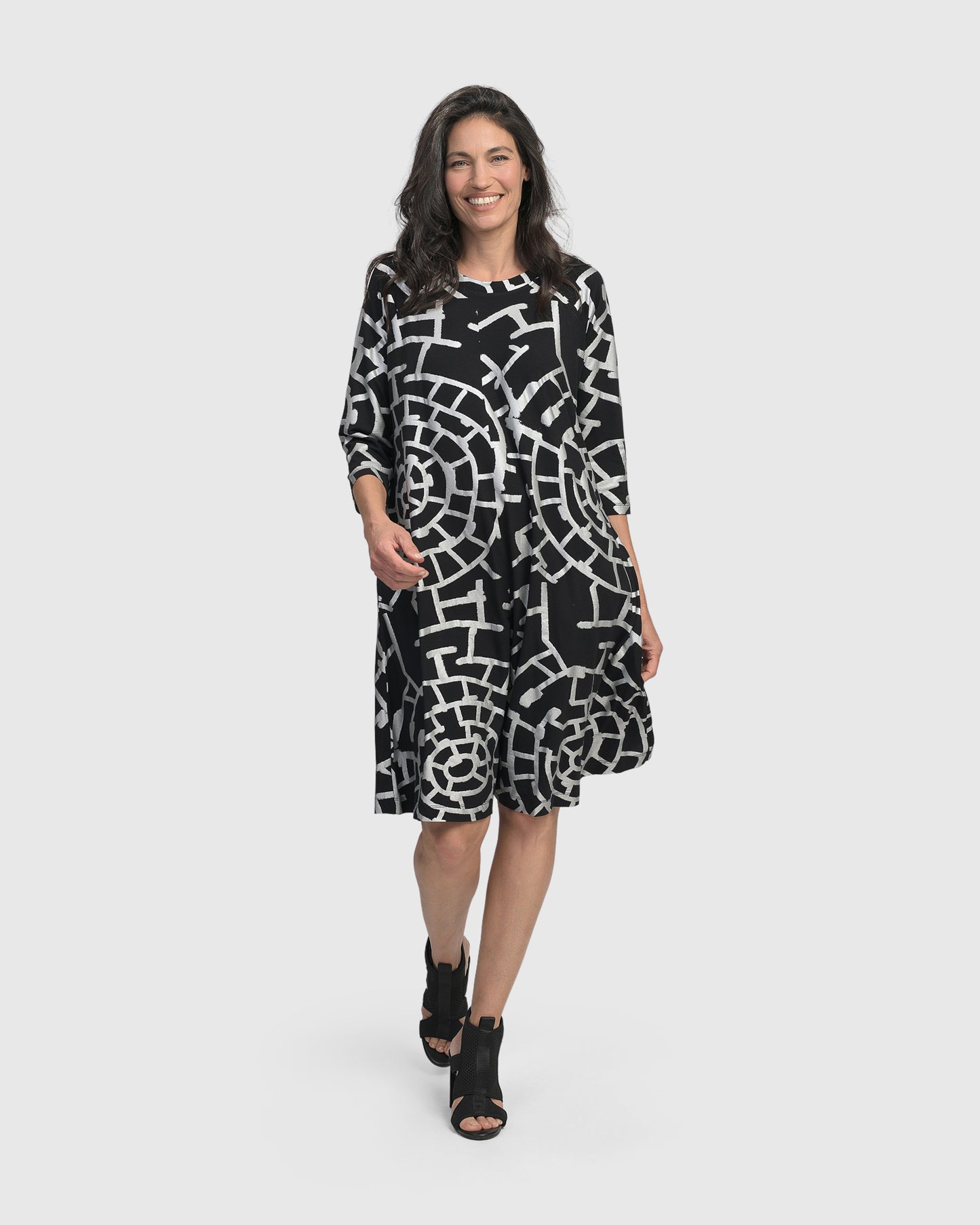 שמלה קלמנטיין קצרה מודפסת