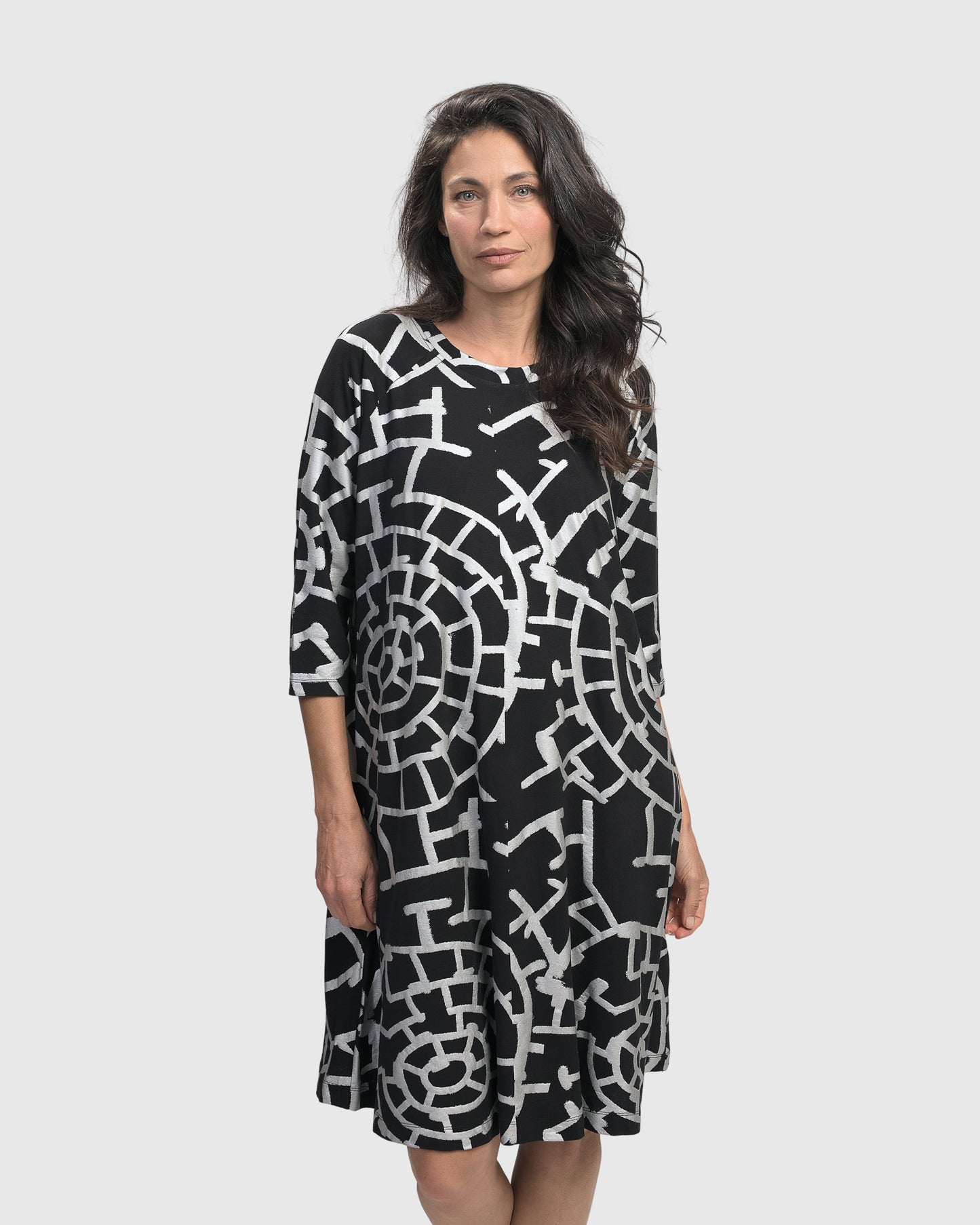 שמלה קלמנטיין קצרה מודפסת