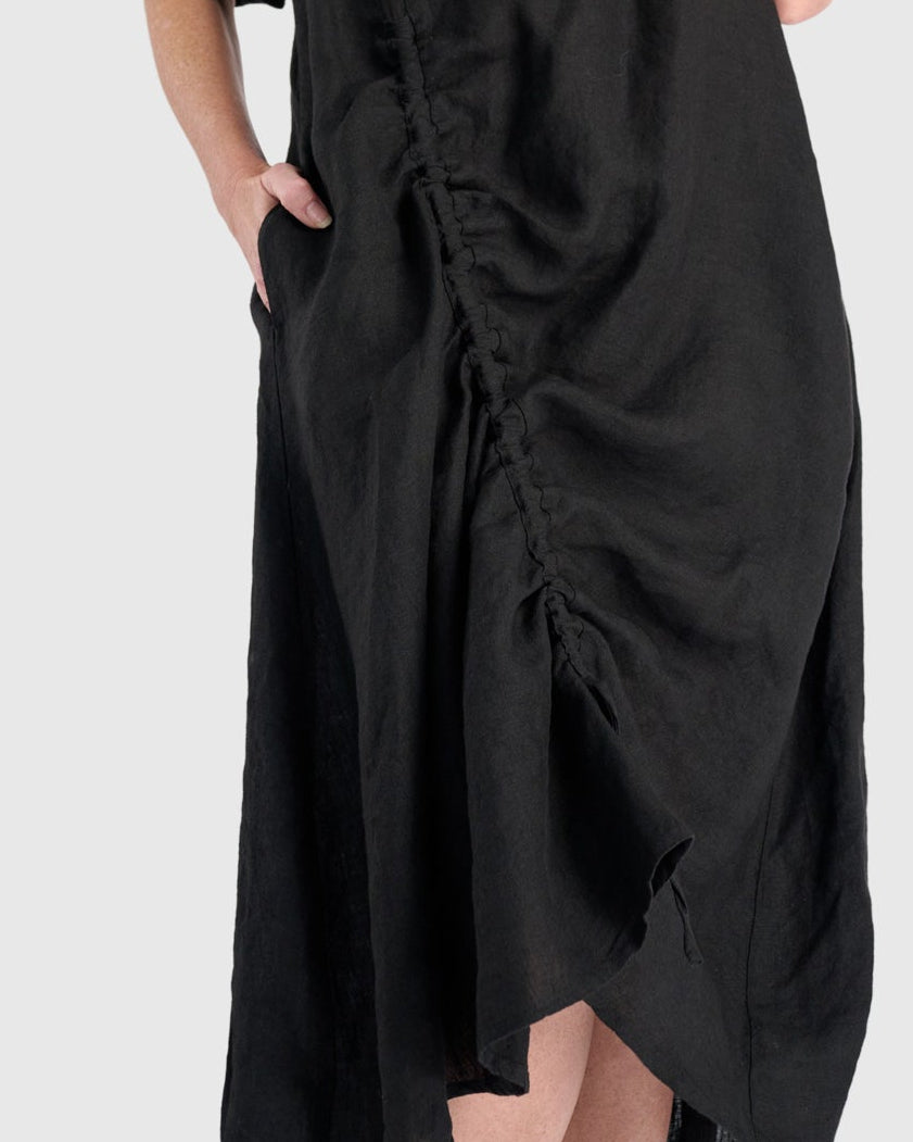 שמלה איסוף שחורה