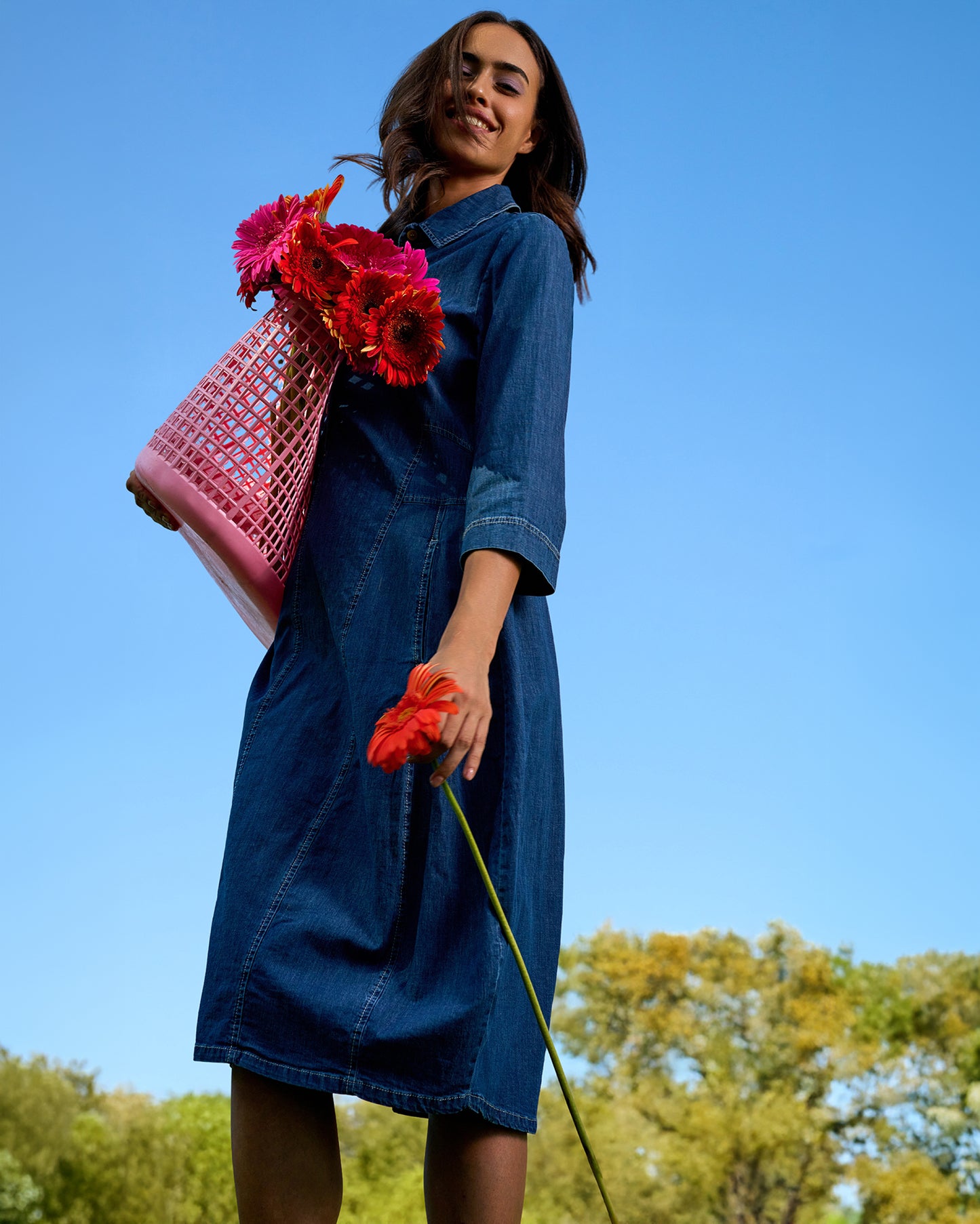 שמלה עדינה ג'ינס