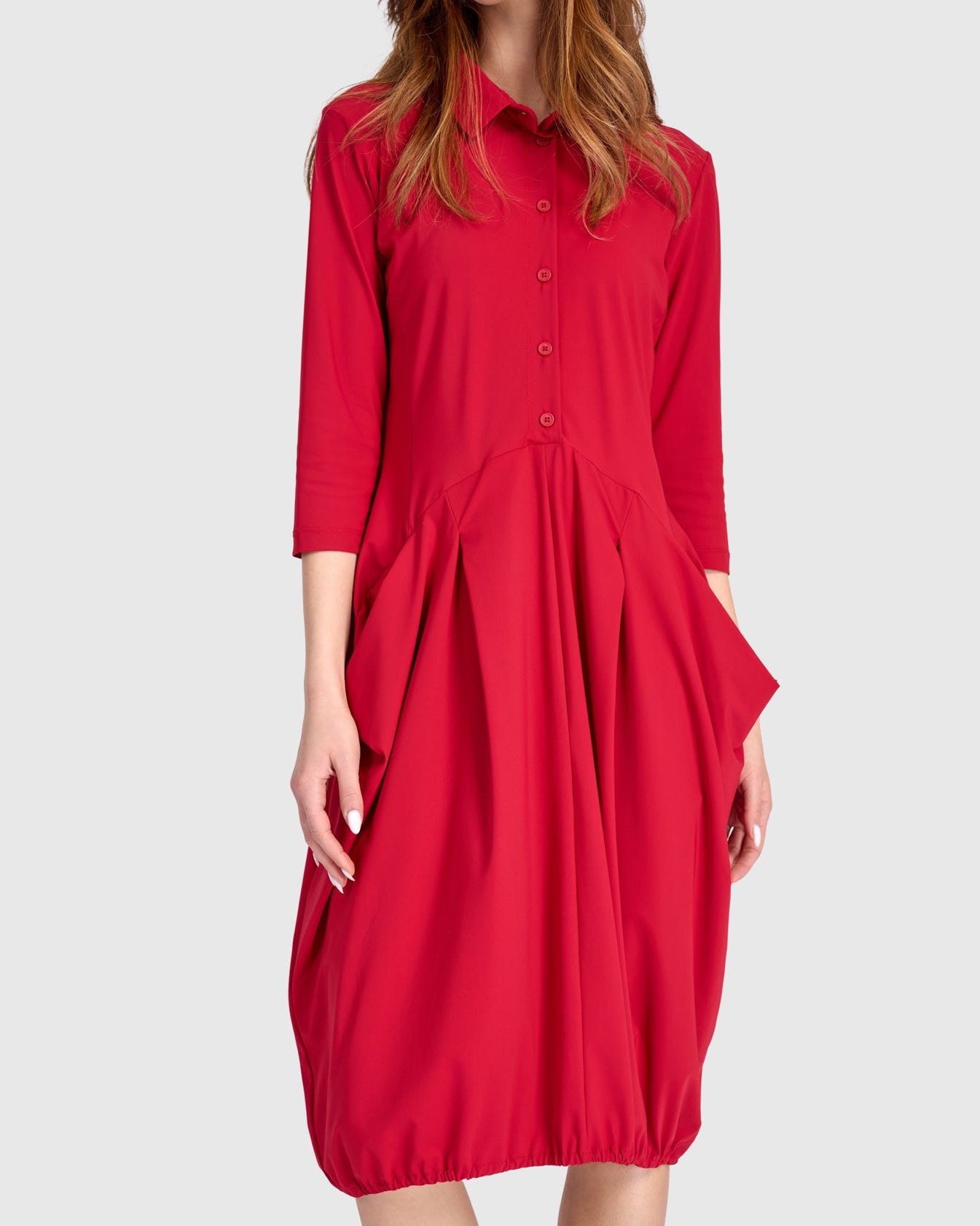 שמלה טכנו שלי אדומה