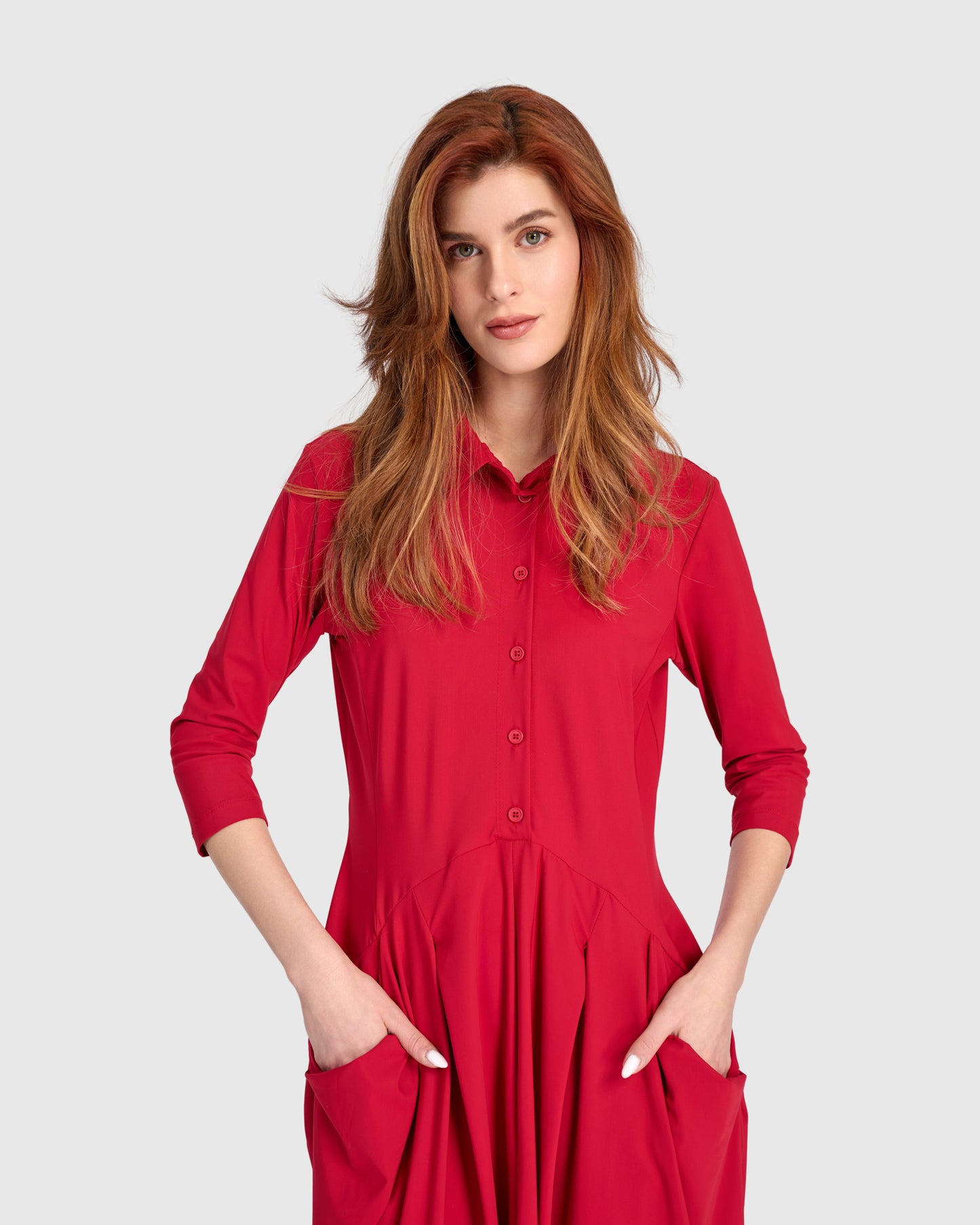 שמלה טכנו שלי אדומה