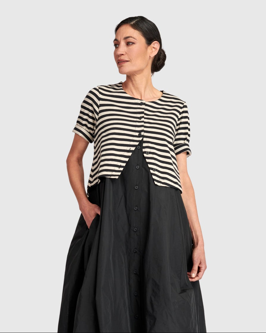 שמלה אורבן 2 שכבות פסים