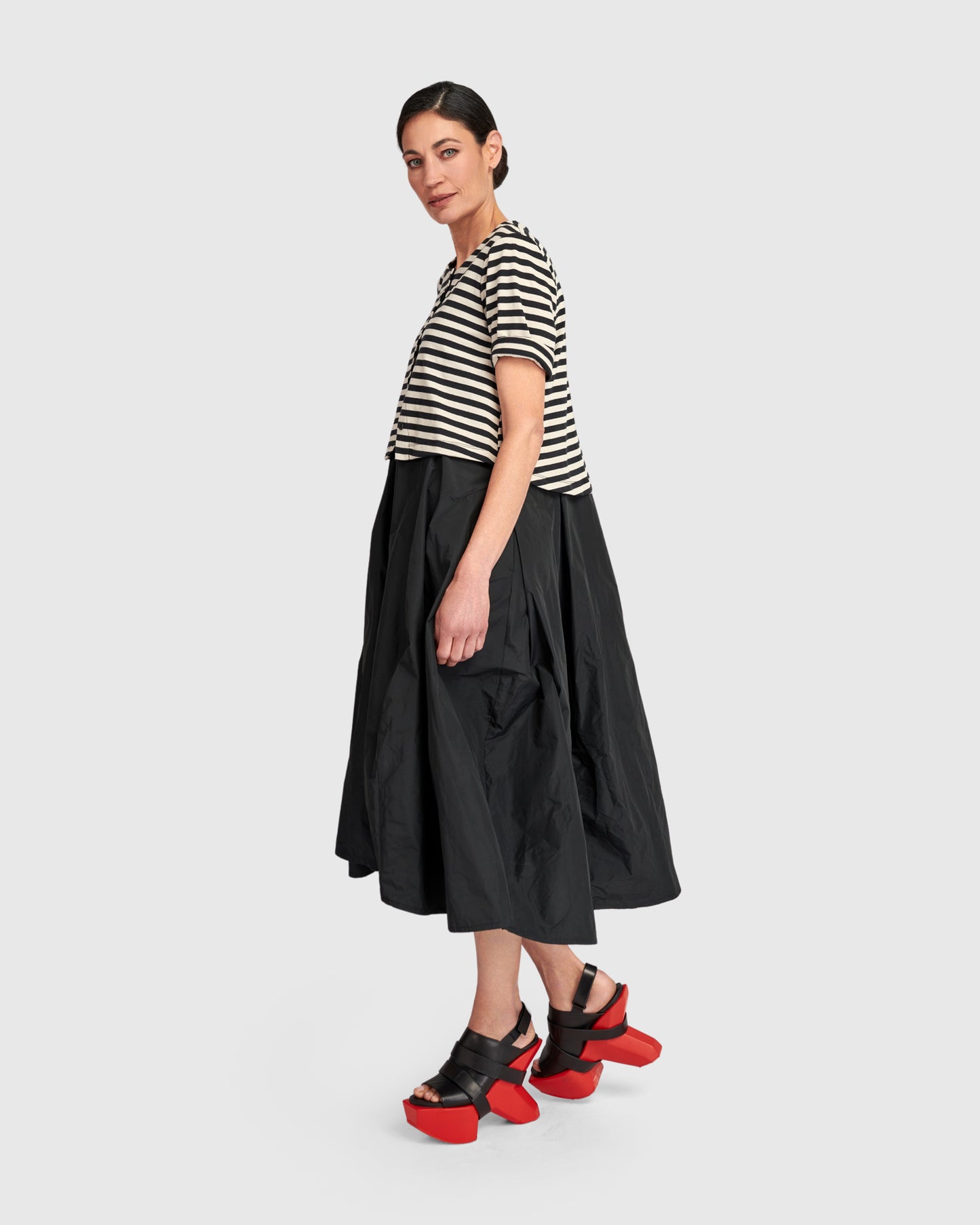 שמלה אורבן 2 שכבות פסים