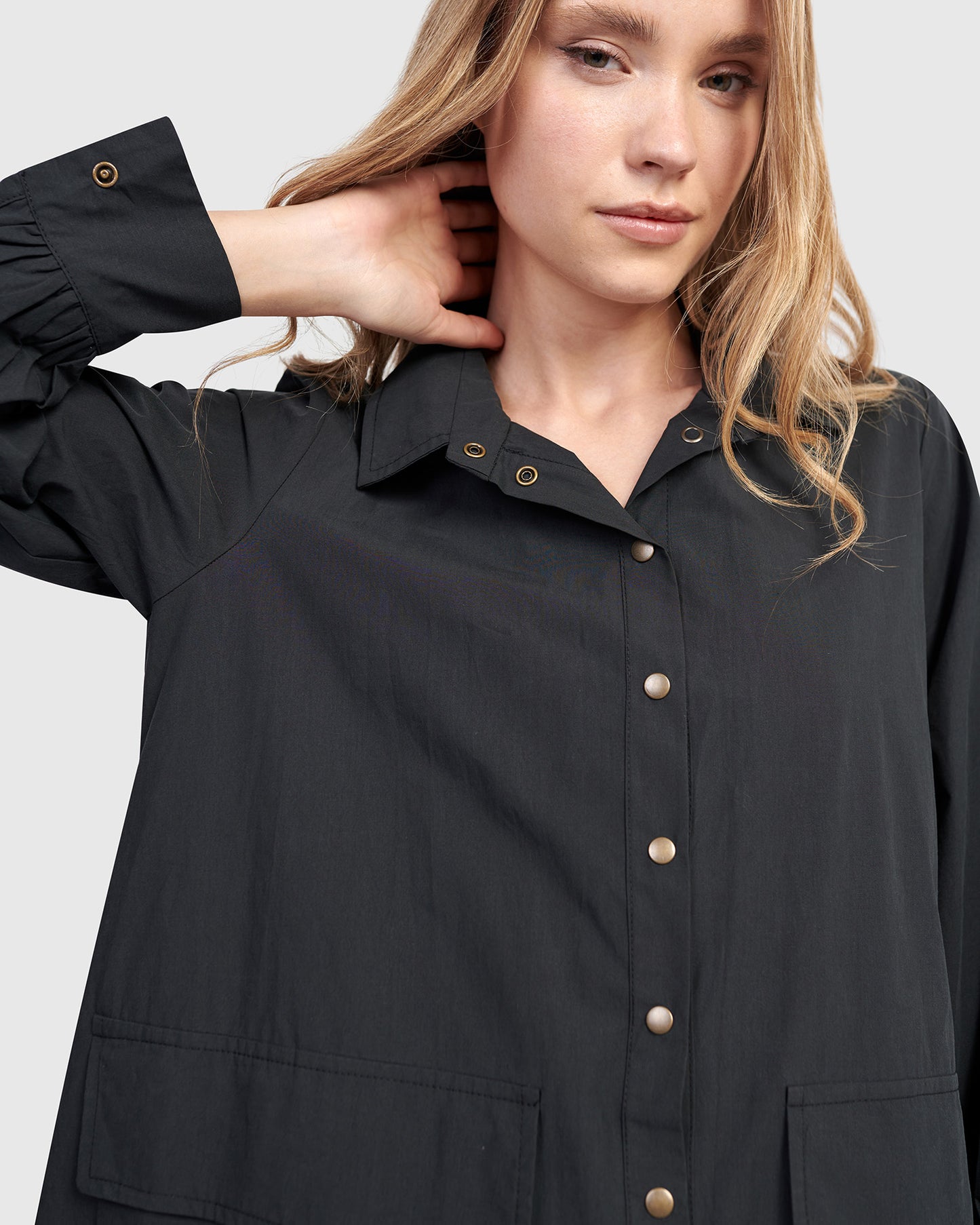 שמלה אורבן כותנה שחורה