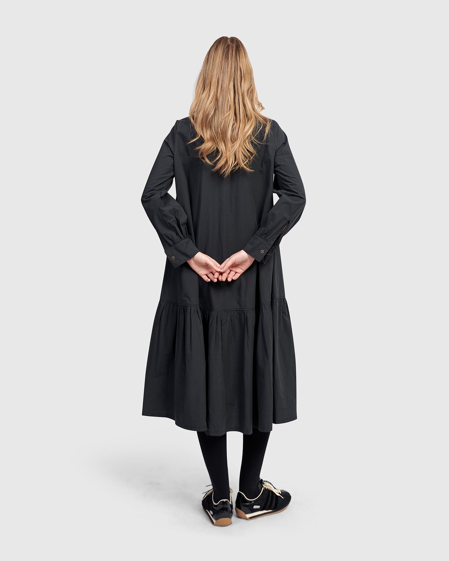 שמלה אורבן כותנה שחורה