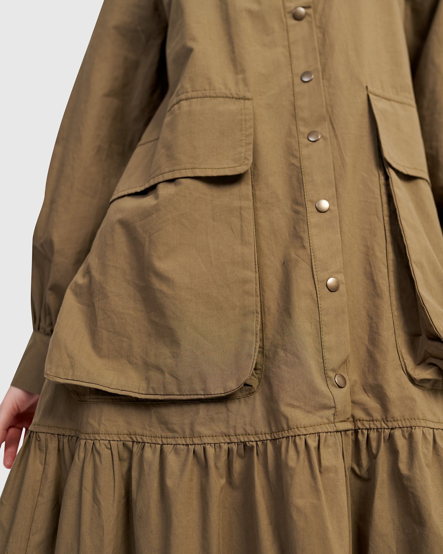 שמלה אורבן כותנה חאקי