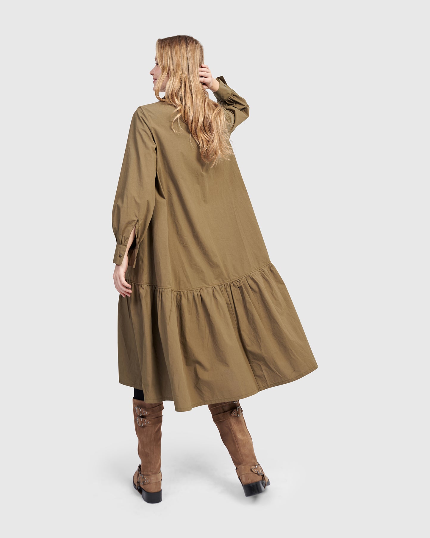 שמלה אורבן כותנה חאקי