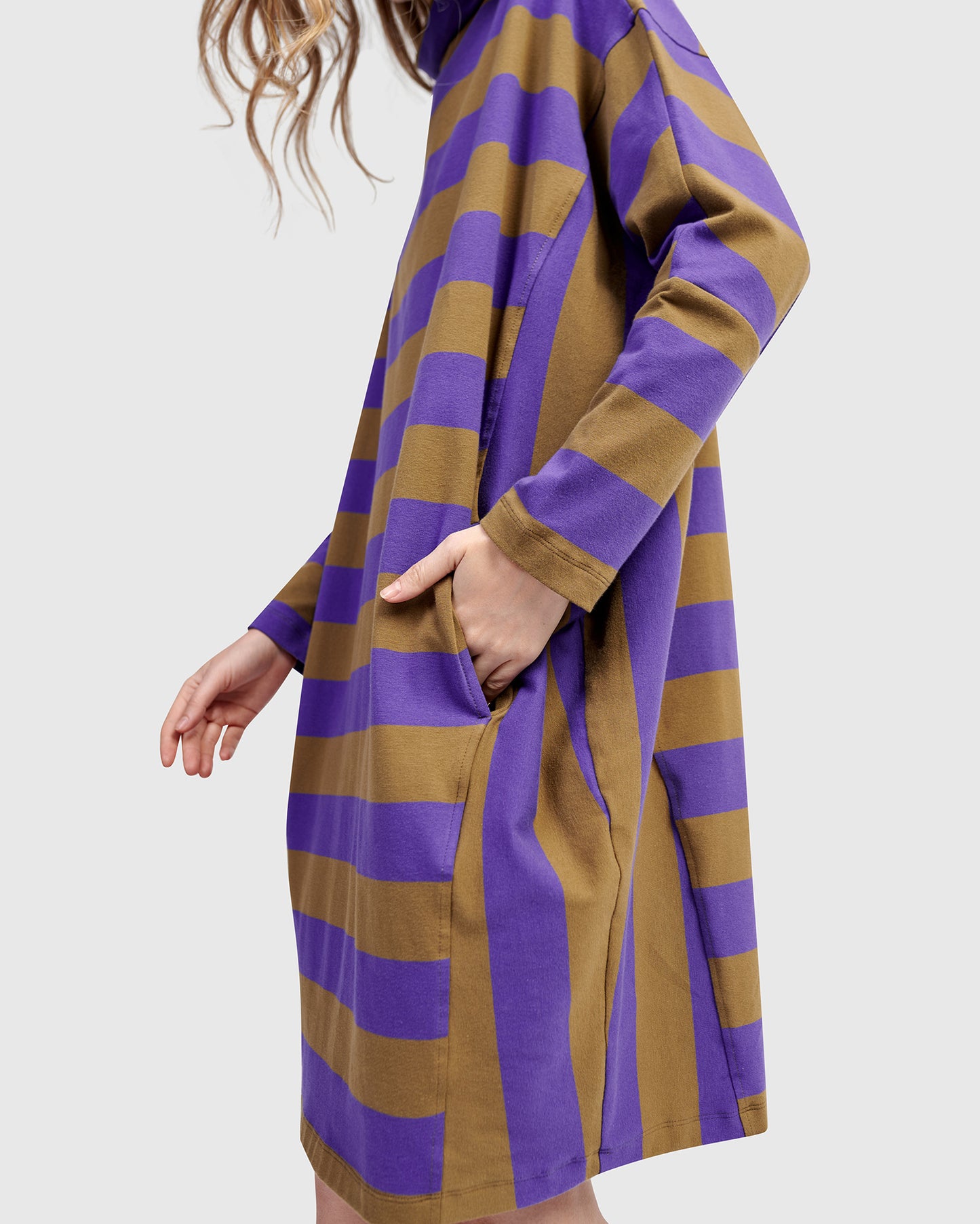 שמלה אורבן פסים סגול