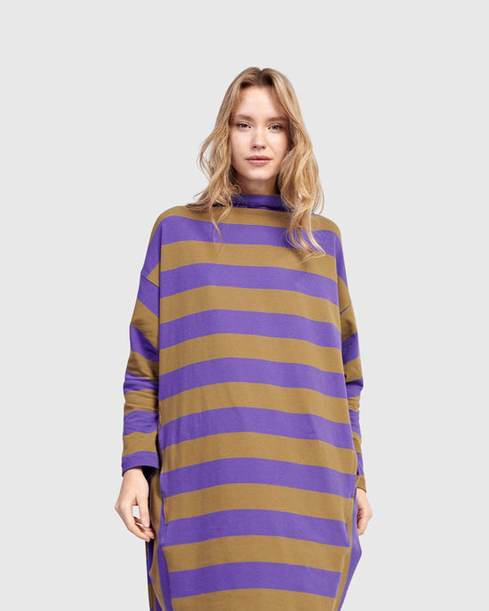 שמלה אורבן פסים סגול