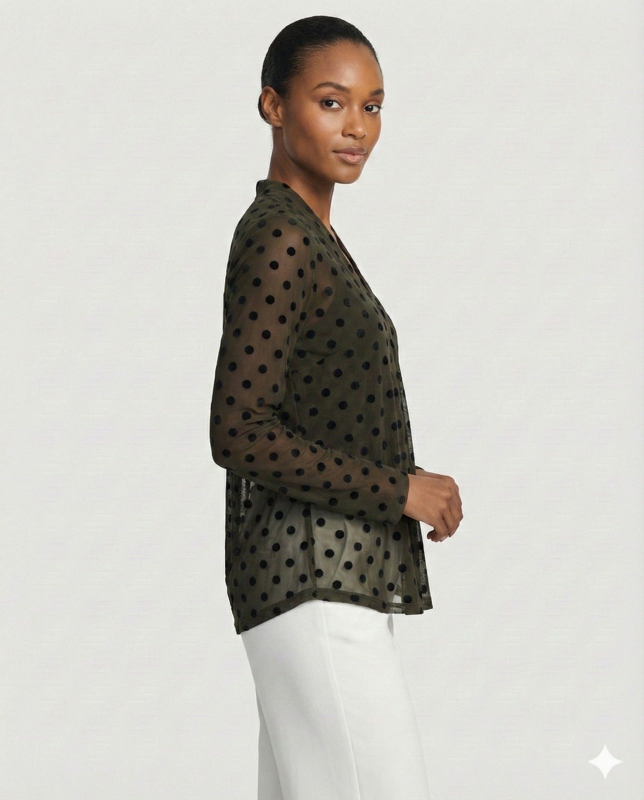 טוניקה דובדבנית נקודות קטיפה