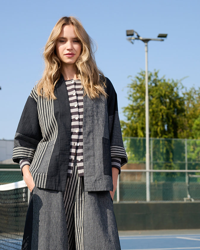 ז'קט אורבן פשתן אפור