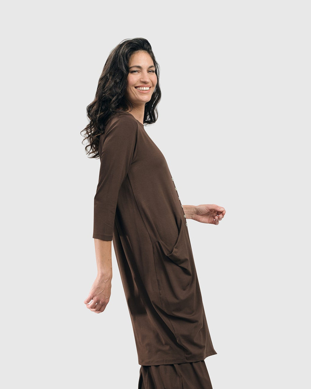 קרדיגן נילי ארוך חום