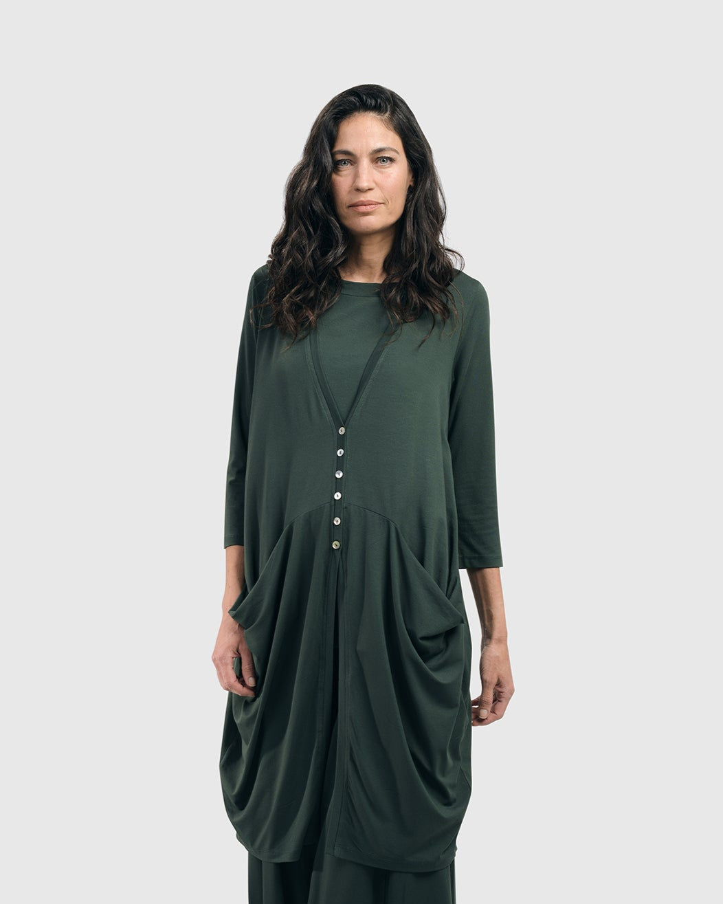 קרדיגן נילי ארוך ירוק