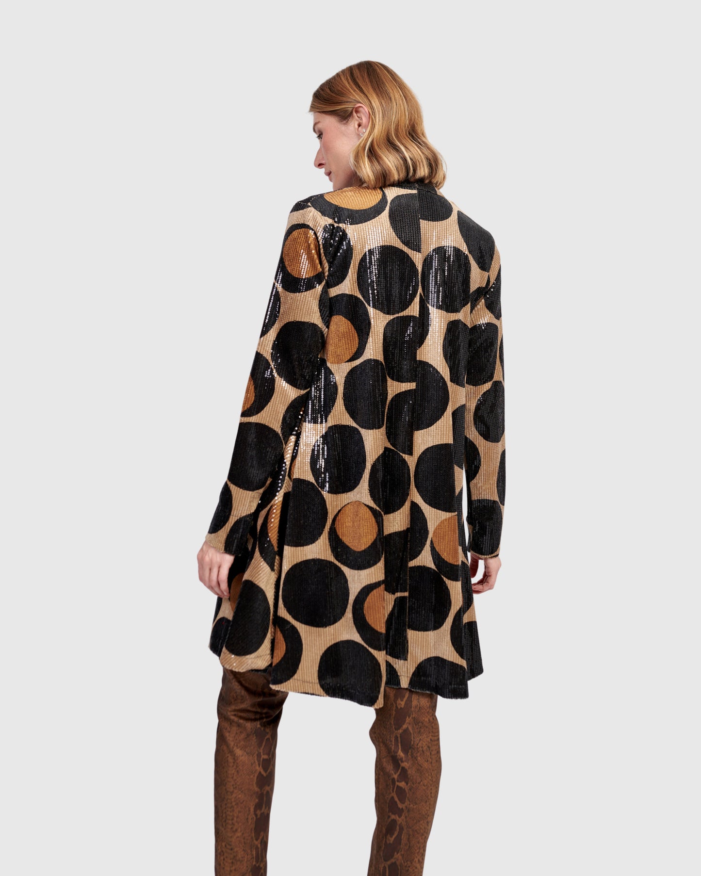 ז'קט מסתובב פאייטים עיגולים