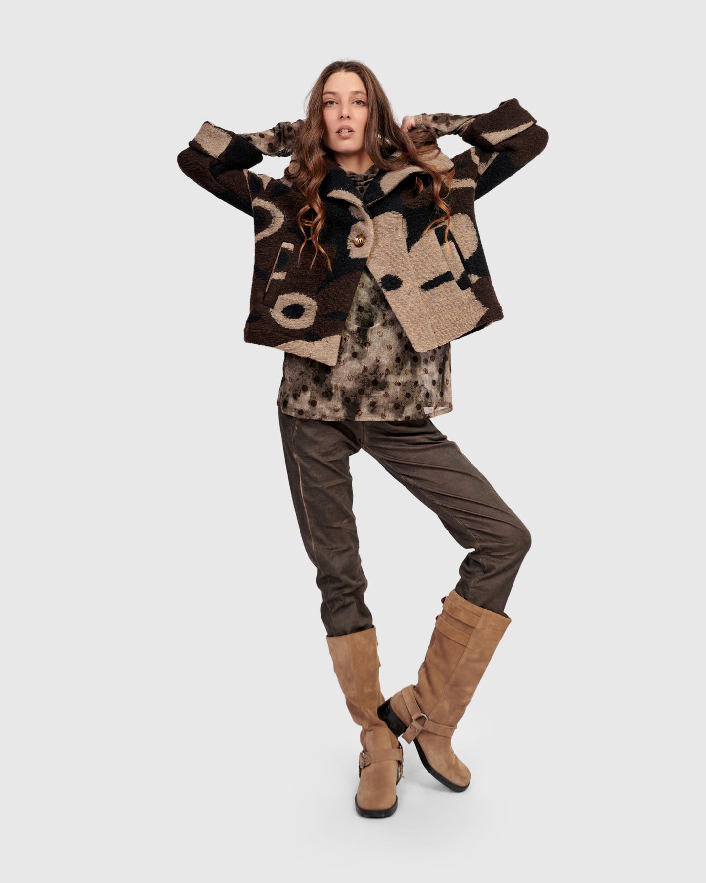 מכנסי גריי חום