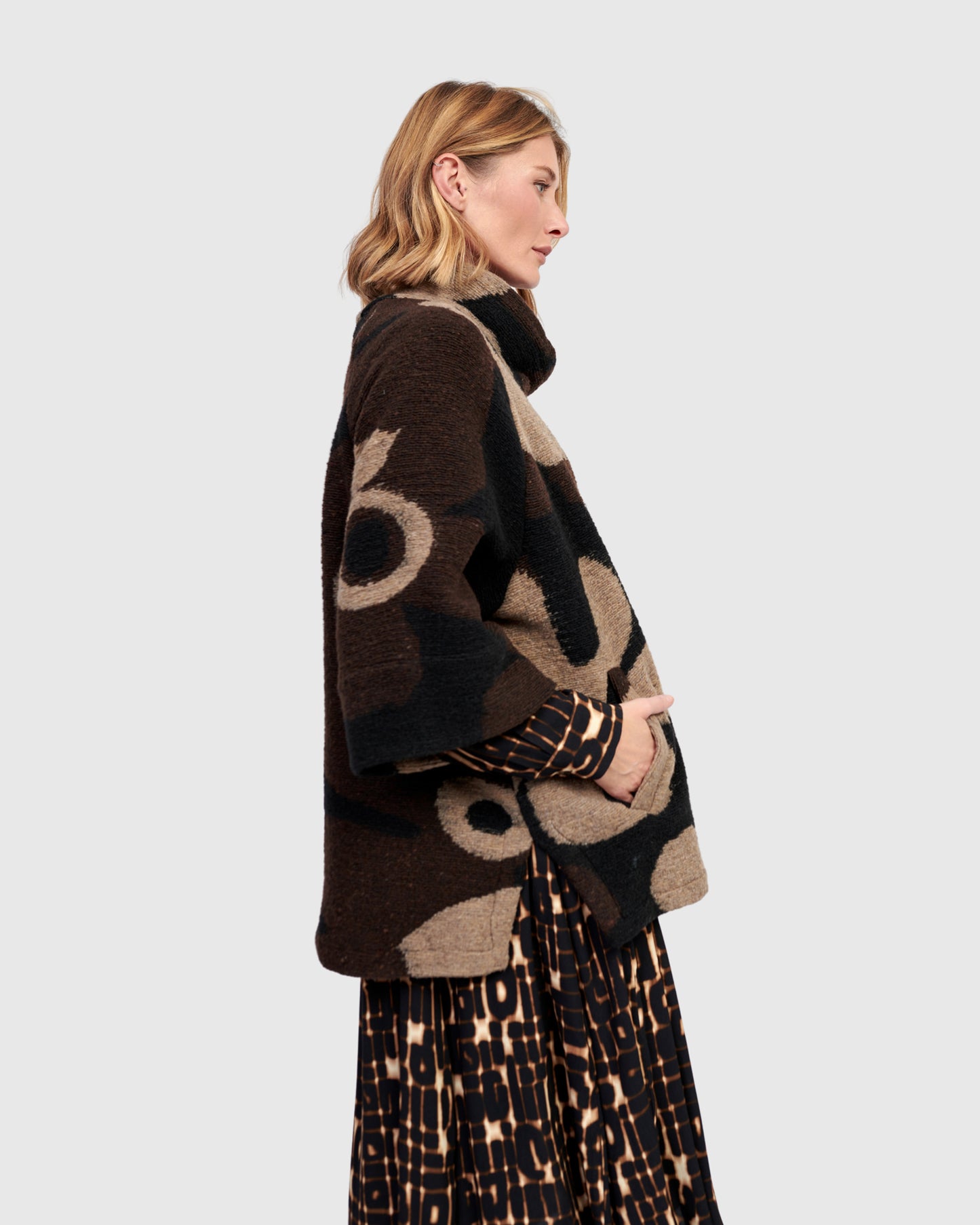 סווטשירט צמר פרח