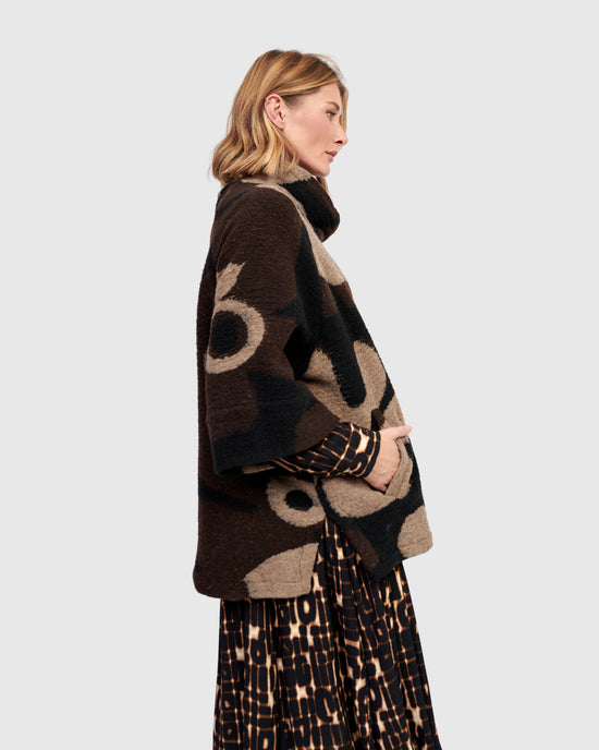 סווטשירט צמר פרח