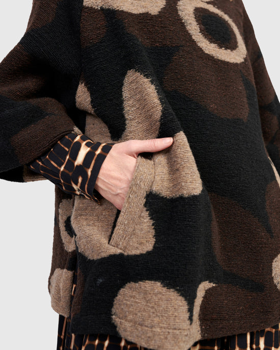 סווטשירט צמר פרח