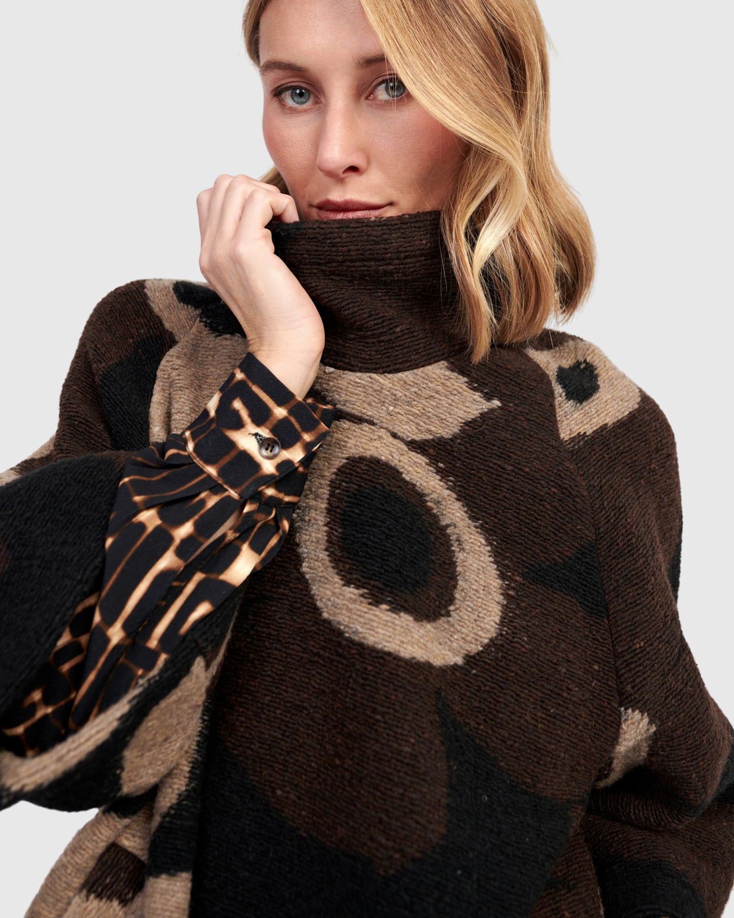 סווטשירט צמר פרח