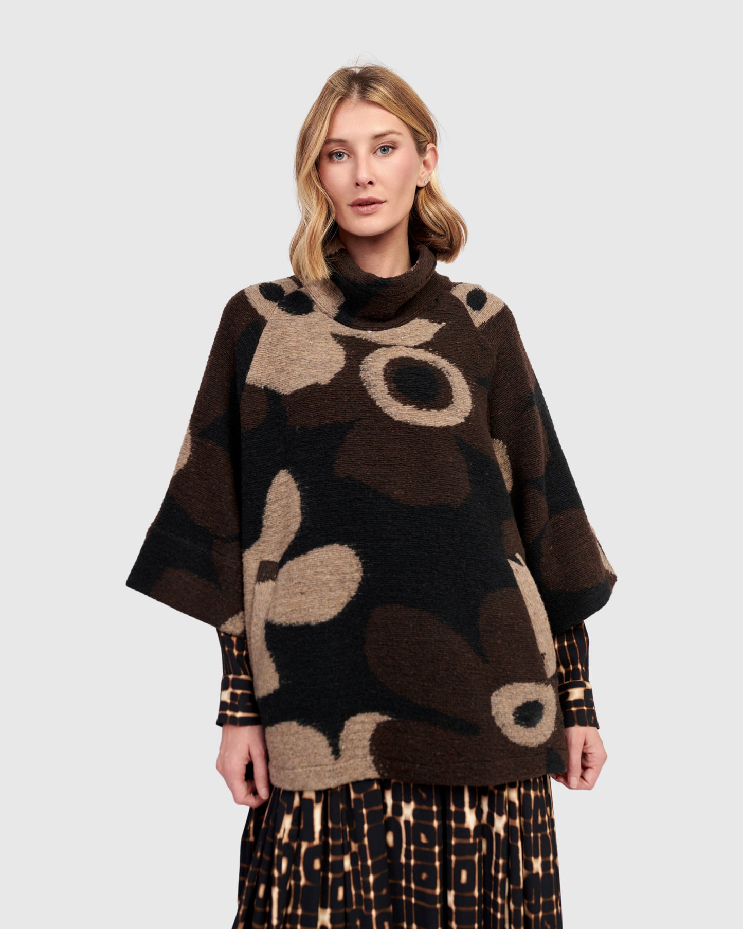 סווטשירט צמר פרח