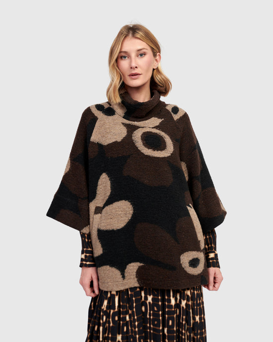 סווטשירט צמר פרח