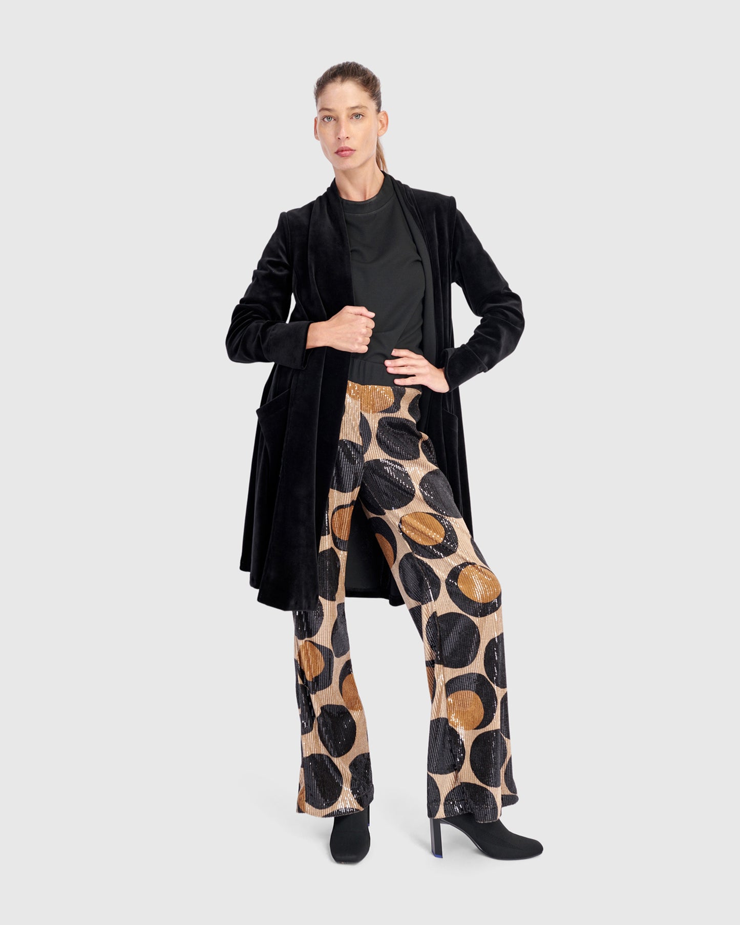 מכנס יקר פאייטים עיגולים