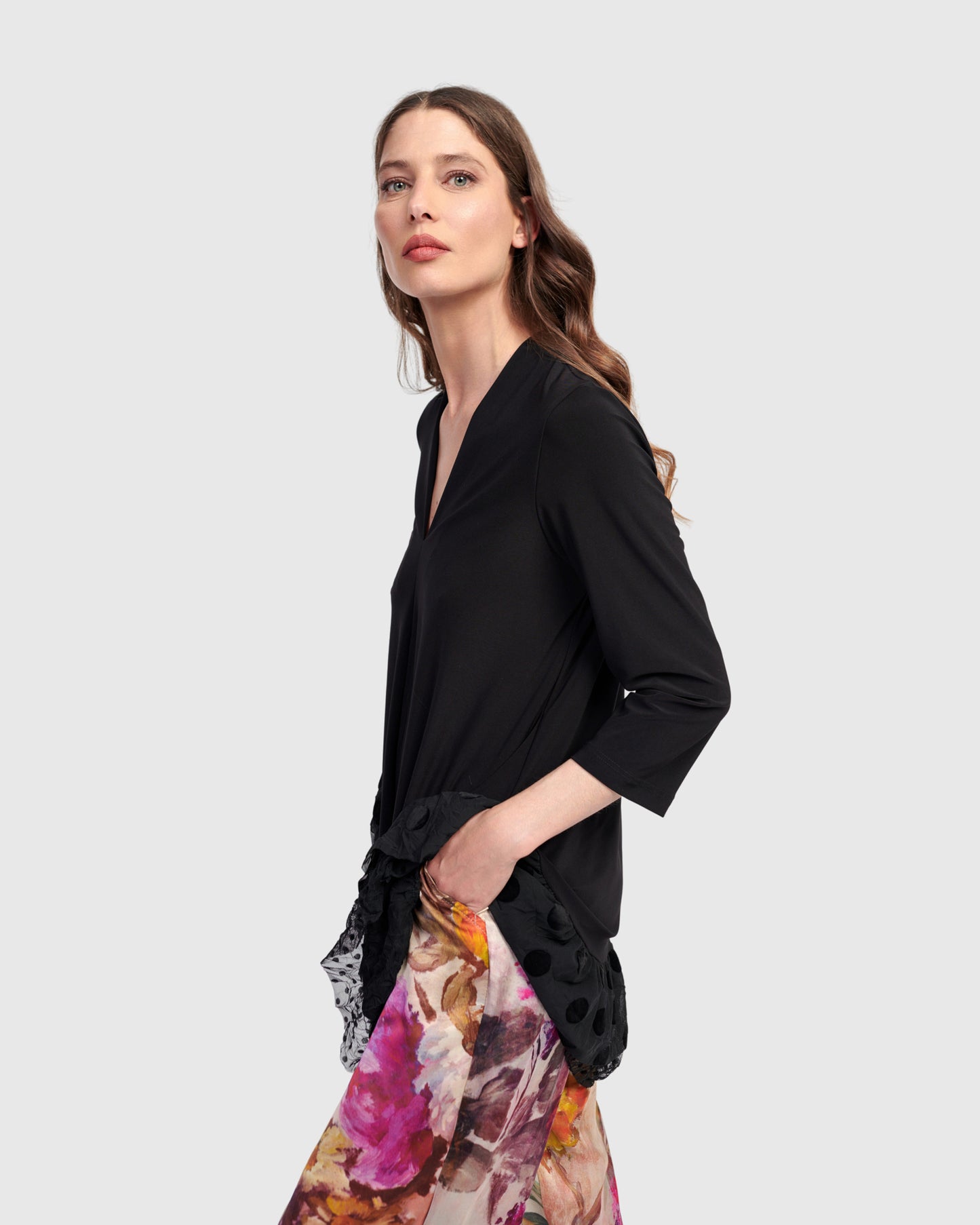 חולצה אפטר דארק דובדבנית שחורה