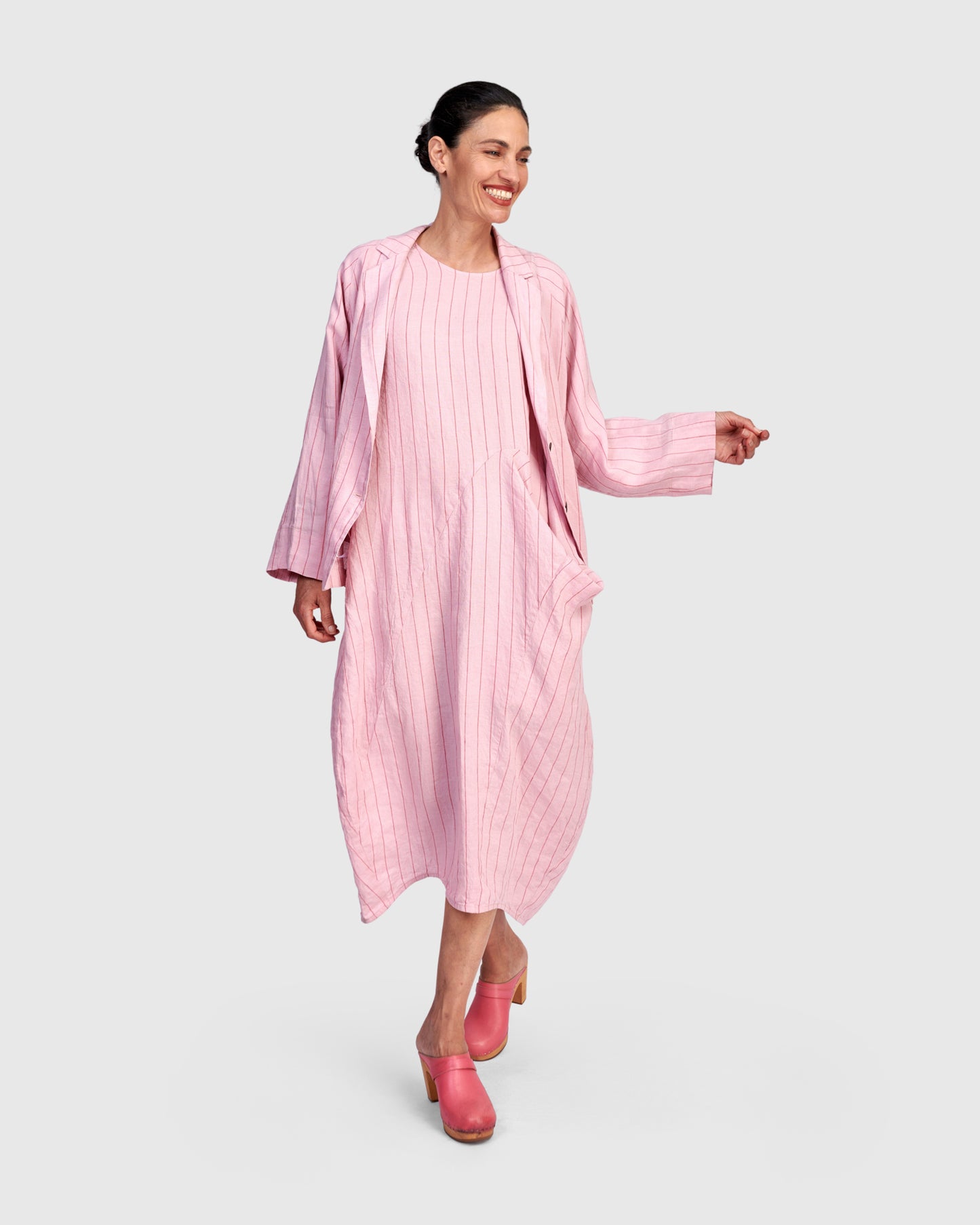 ז'קט פשתן ורוד