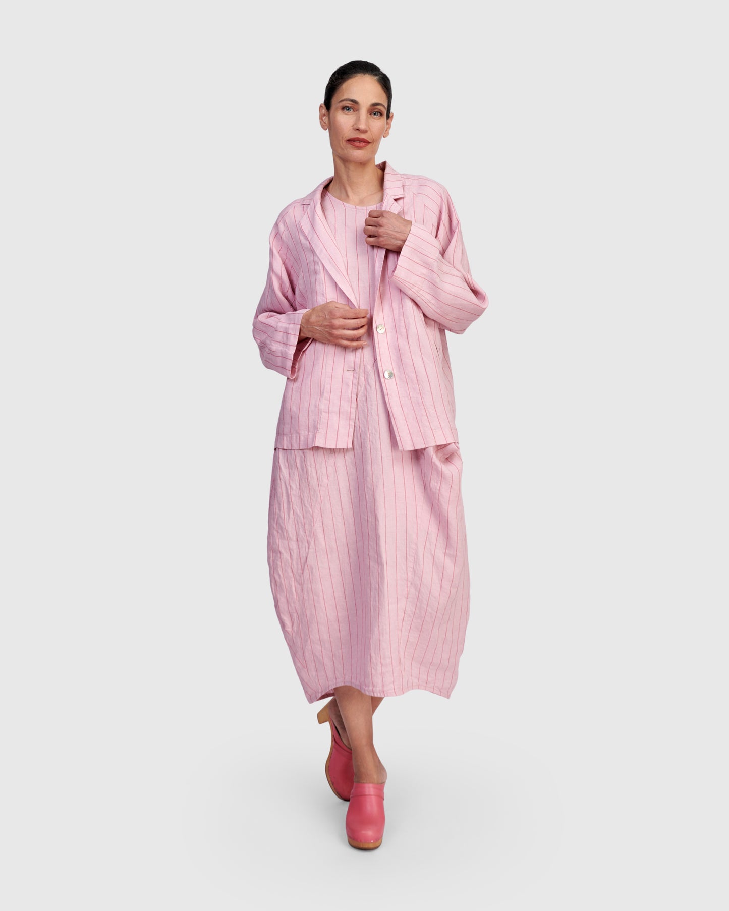 ז'קט פשתן ורוד