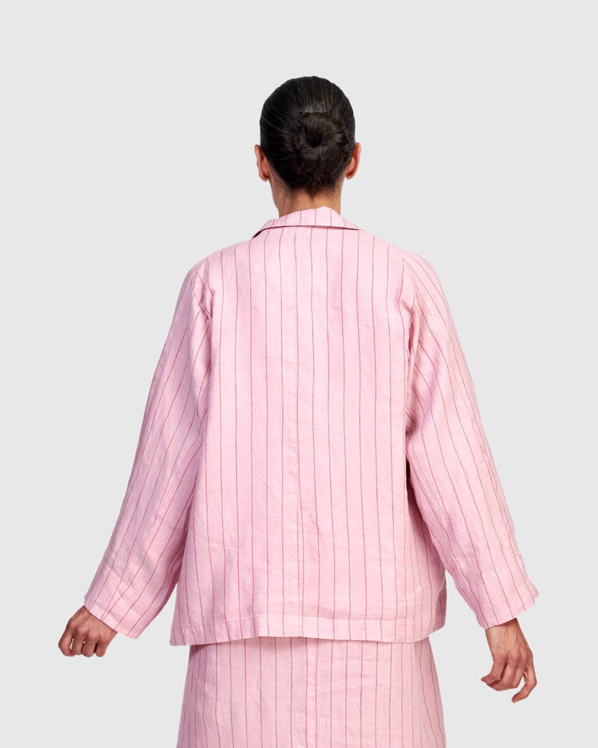 ז'קט פשתן ורוד