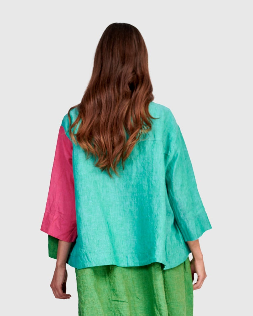 ז'קט פשתן קולורבלוק טרופיקל