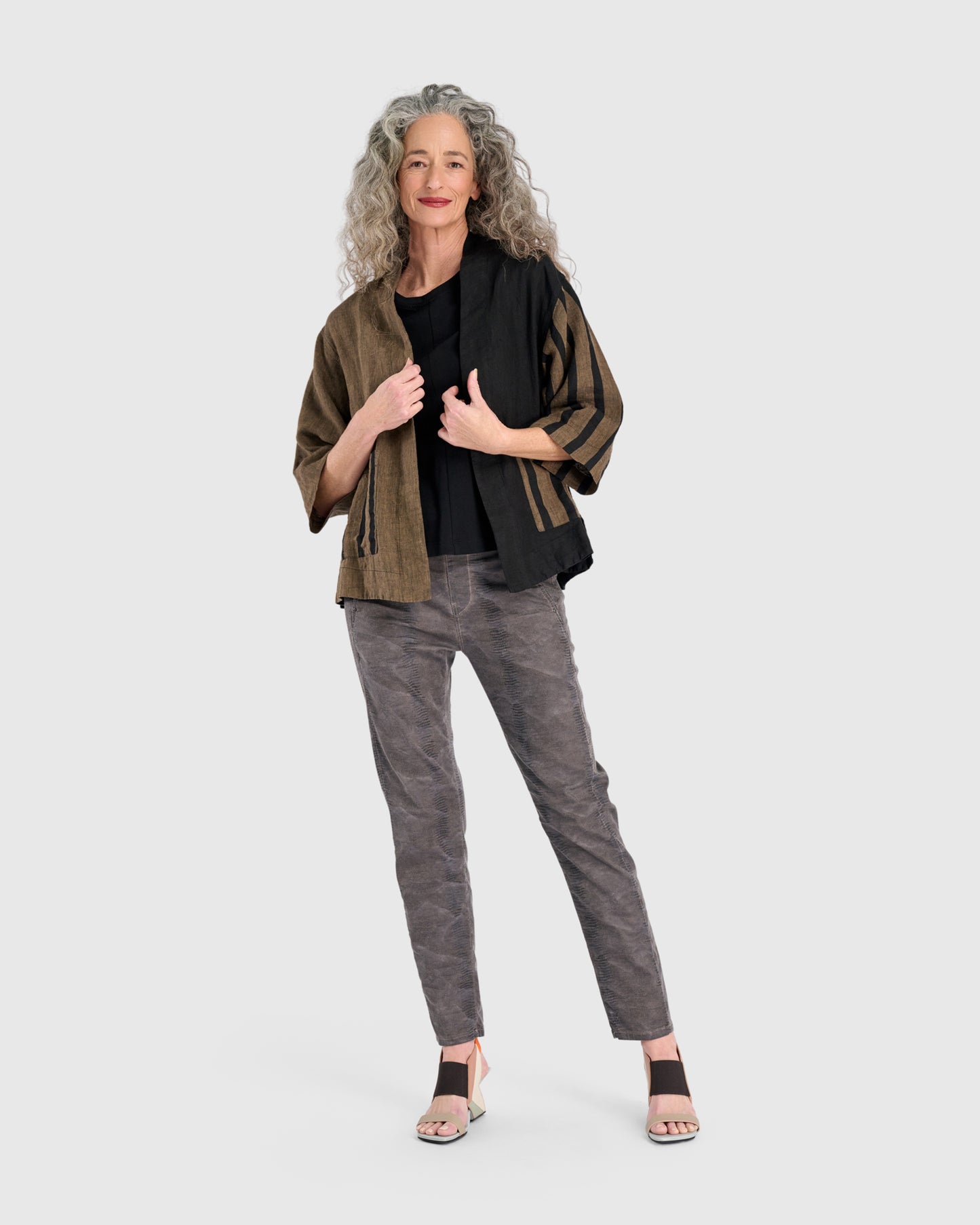 ז'קט פשתן שילוב מיקס