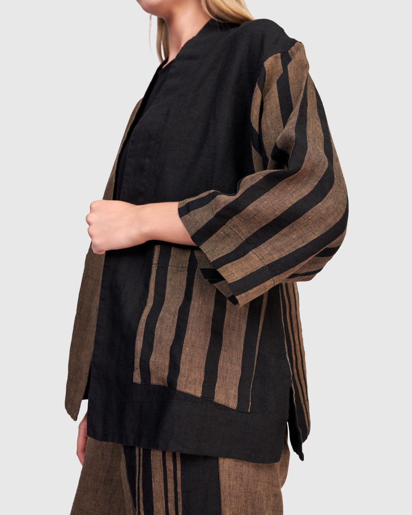 ז'קט פשתן שילוב מיקס