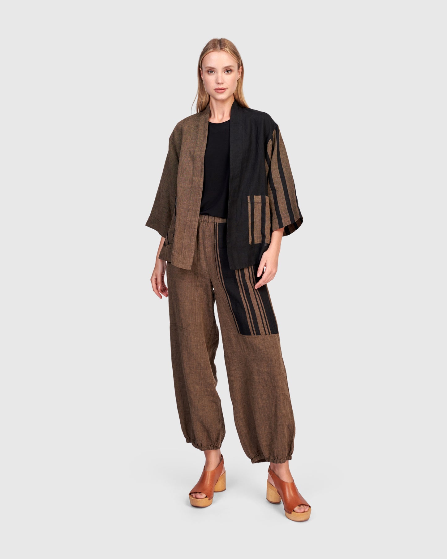 מכנסי בסטי פשתן מיקס