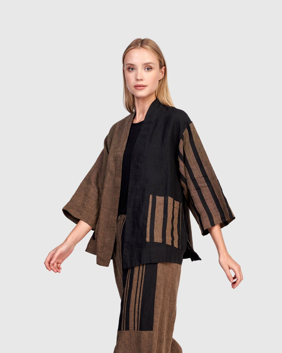 ז'קט פשתן שילוב מיקס