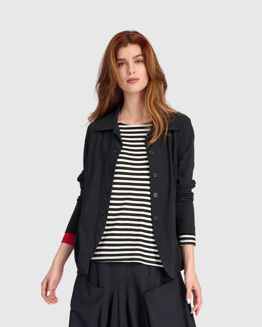 ז'קט טכנו קלאסי שחור