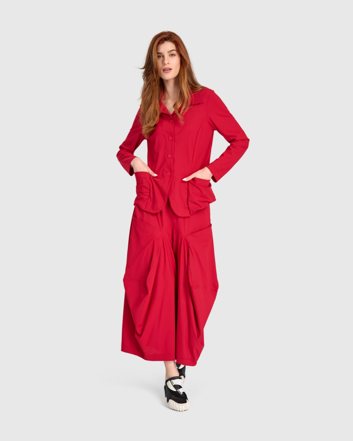 ז'קט טכנו קלאסי אדום