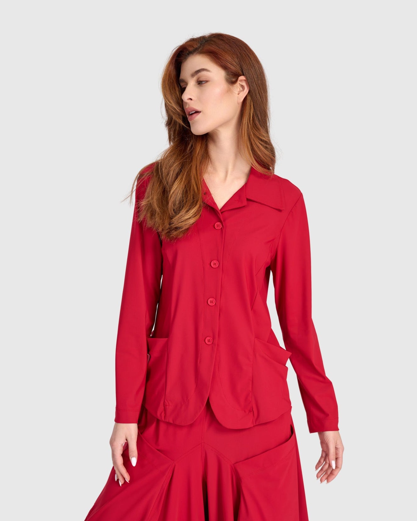 ז'קט טכנו קלאסי אדום