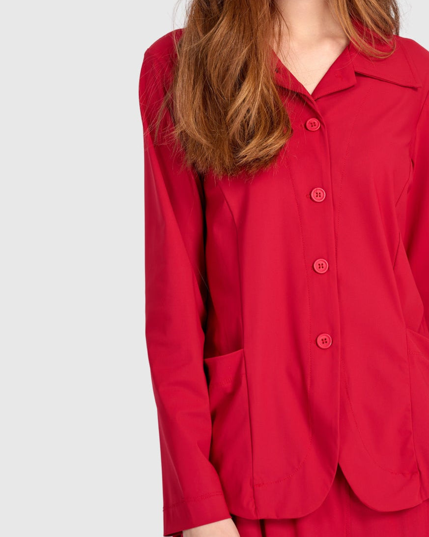 ז'קט טכנו קלאסי אדום