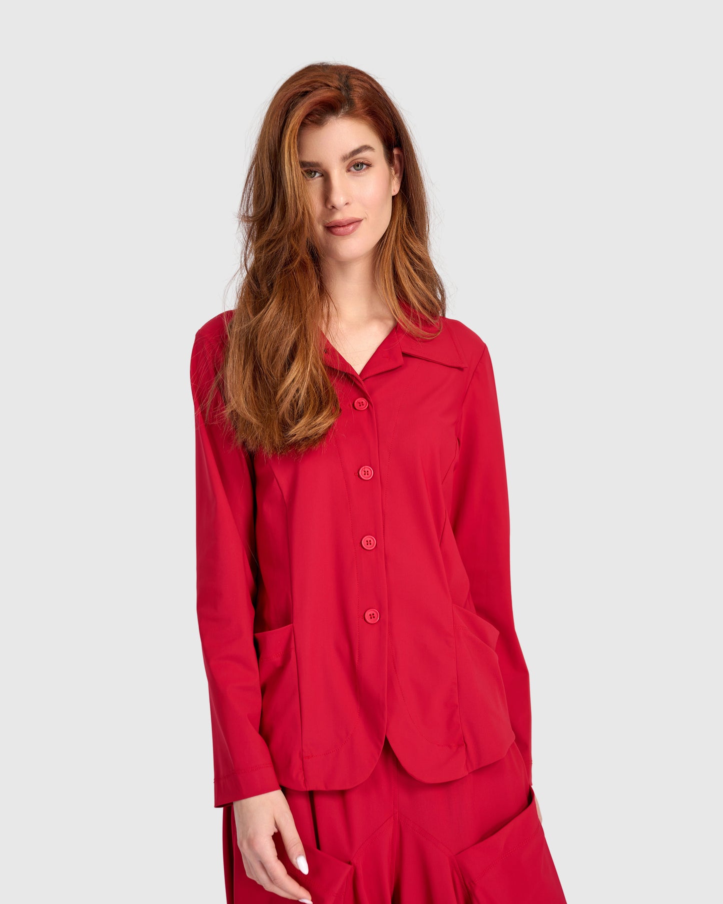 ז'קט טכנו קלאסי אדום